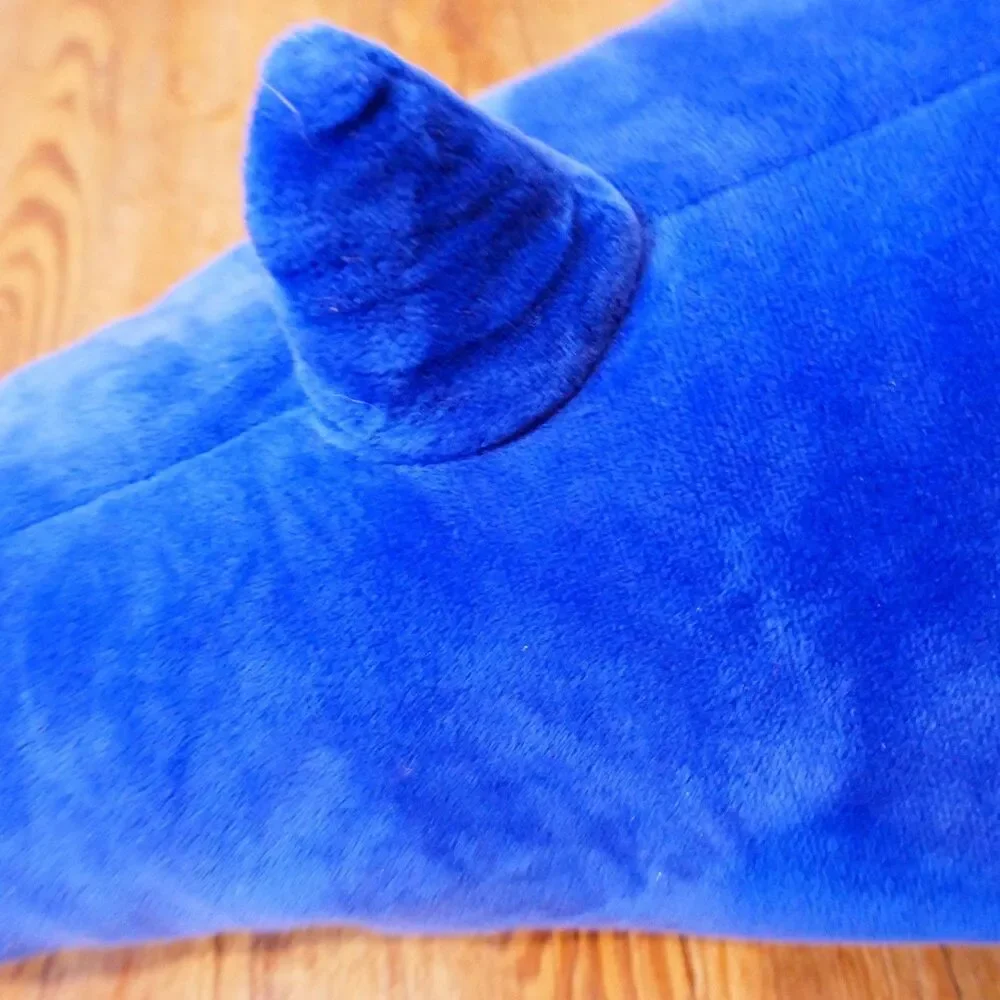 Blue Whale Plush Stuffed Animal Toy 39” Stuffed Zipper Mouth IKEA Blavingad